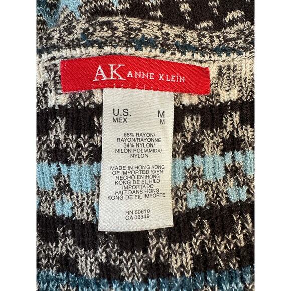 Anne Klein Multicolor Striped Knit Sweater with Tie Waist Size M - Picture 8 of 8